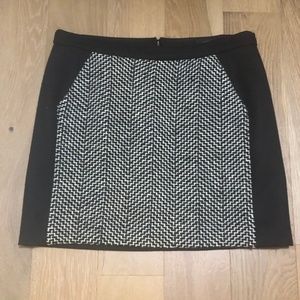 J Crew Mini Wool Herringbone Skirt